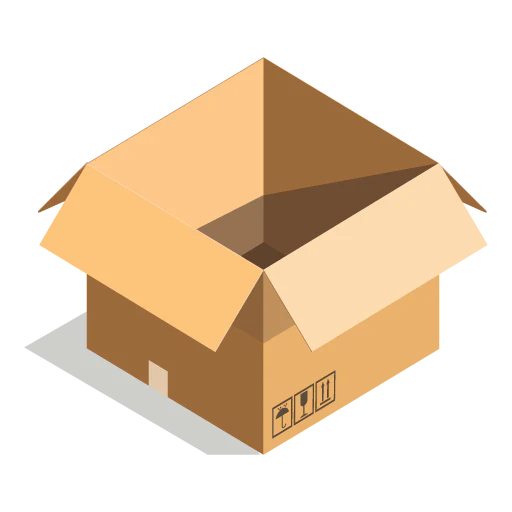 Square box for packing
